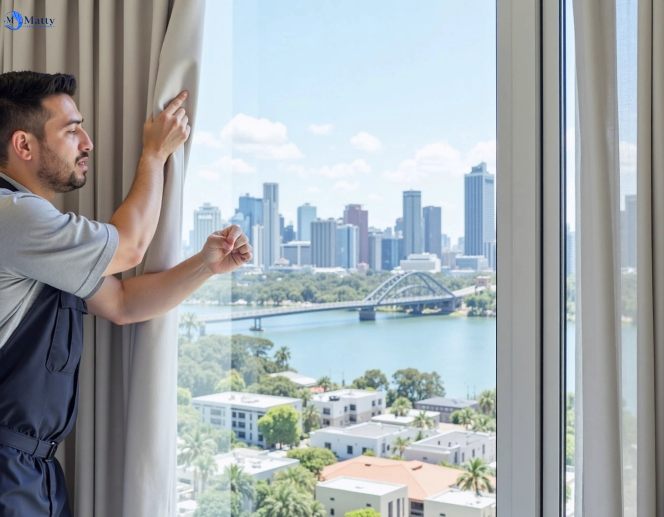 Professional curtain steam cleaning service newport-vic QLD by Matty Curtain Cleaning