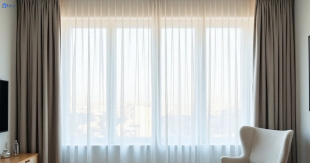 Freshly steam cleaned curtains in newport-vic QLD